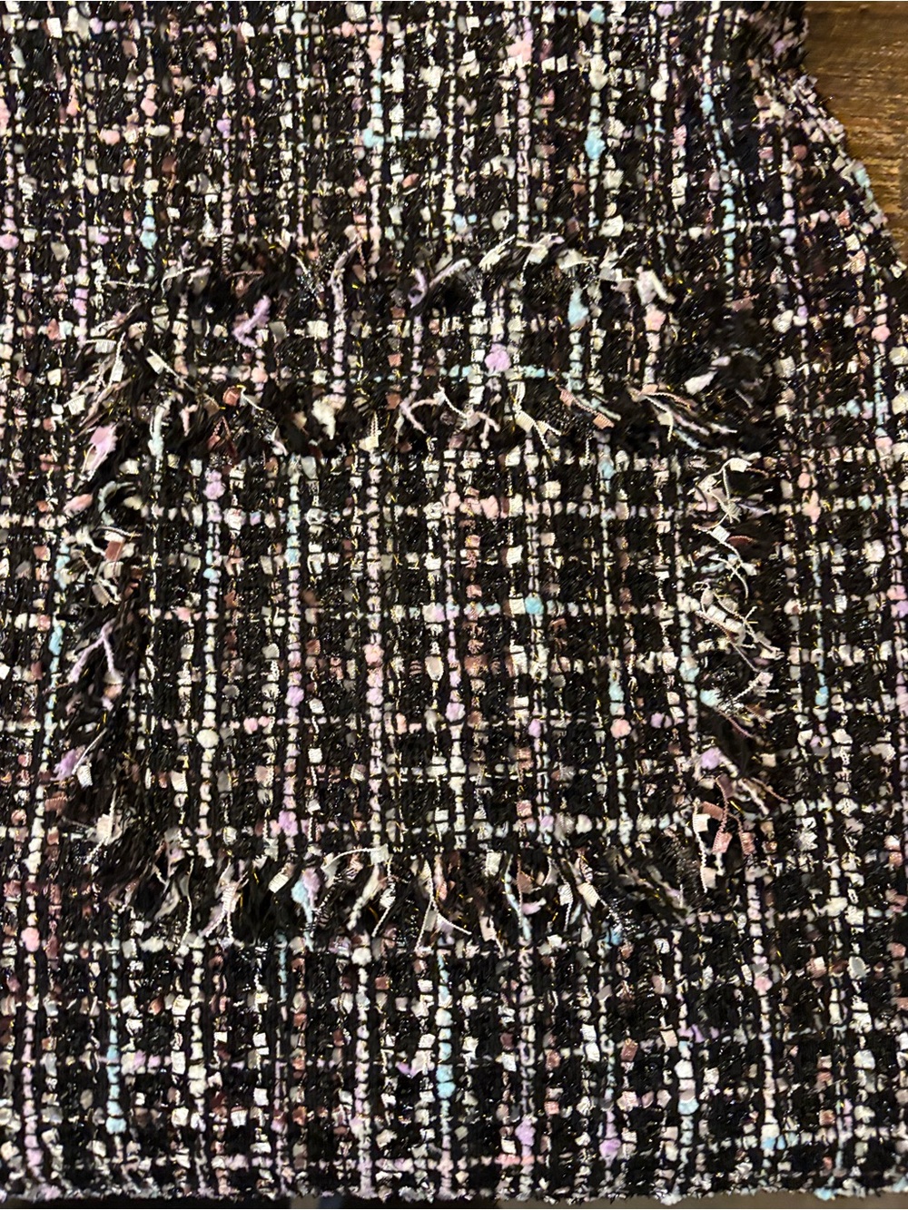 Rickie Freeman Teri Jon Tweed Dress Womens 16 Black NWT Crystal Fringe Pockets - Picture 8 of 13